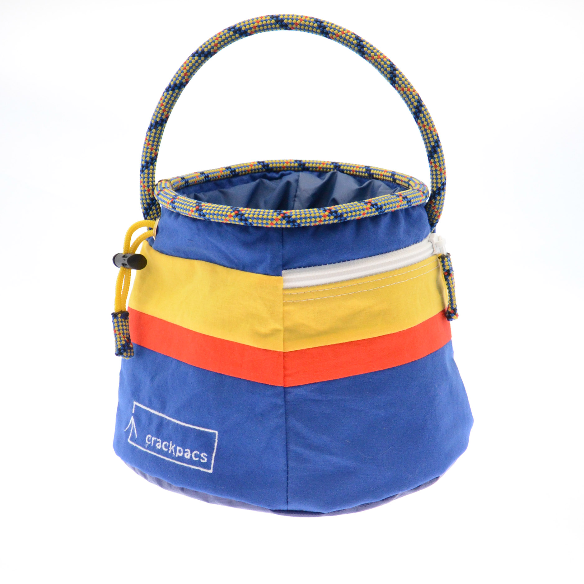 Upcycled boulder bucket chalk bag - one off creations by crackpacs